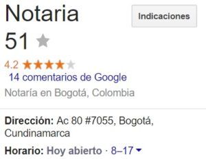 Notaria 51 de Bogotá
