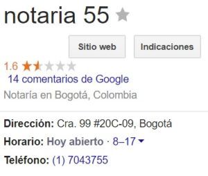 Notaria 55 de Bogotá