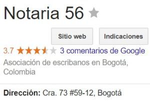 Notaria 56 de Bogotá