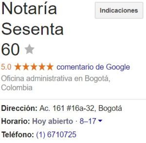 Notaria 60 de Bogotá