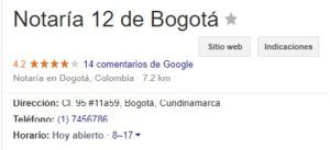 Notaria 12 de Bogotá